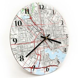 Personalized Round Map Clock