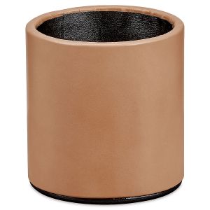 Bonded Leather Tan Pencil Cup