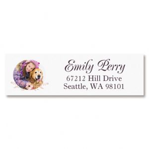 Floral Classic Personalized Photo Address Label