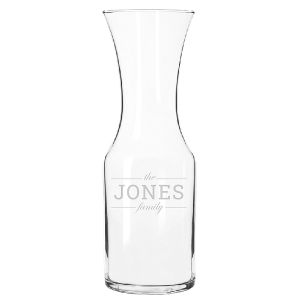 Carafe/Decanter Glass - Family Name