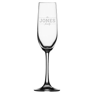 Champagne Flute Glass - Family Name