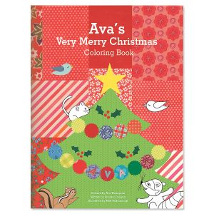 Very Merry Christmas Personalized Coloring Book and Sticker Set