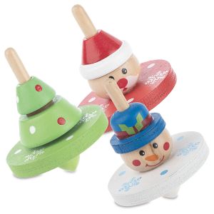 Holiday Wooden Spinning Top