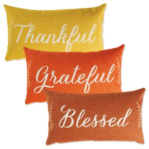 Thankful, Grateful, Blessed Pillows - Set of 3