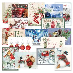 Classic Christmas Cards Value Pack - Set of 64