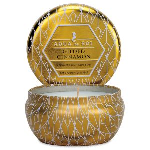 Gilded Cinnamon Tin Candle