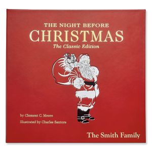 The Night Before Christmas Personalized Leather Book 