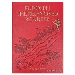 Rudolph The Red-Nosed Reindeer Personalized Leather-Bound Book