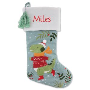 Personalized Embroidered Dino Stocking by Stephen Joseph®