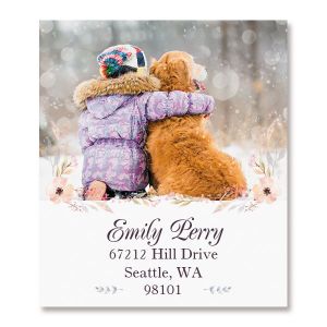 Floral Cameo Select Personalized Photo Address Label