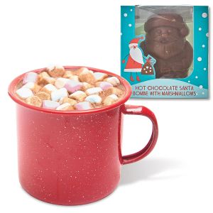 Hot Chocolate Santa Bombe with Marshmallows