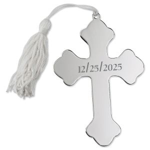 Cross Personalized Ornament with Tassel