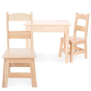 Wooden Table and Chairs by Melissa & Doug - Natural