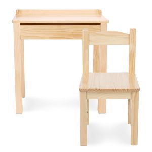 Lift-Top Wooden Desk and Chair by Melissa & Doug - Natural