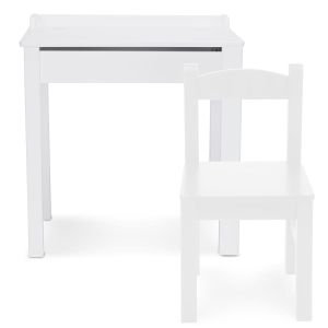 Wooden Lift-Top Desk and Chair by Melissa & Doug - White