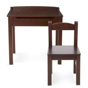 Wooden Lift-Top Desk and Chair by Melissa & Doug - Espresso