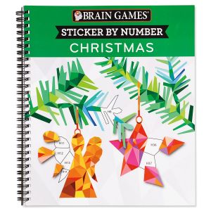 Christmas Ornaments Sticker by Number Brain Games®