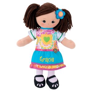 Personalized Hispanic Rag Doll with Apron Dress