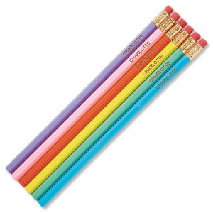 #2 Pastel Personalized Hardwood Pencils