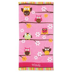 Owl Personalized Towel