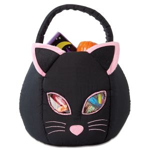 Black Cat Personalized Halloween Treat Bag