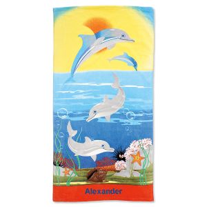 Dolphins Personalized Towel