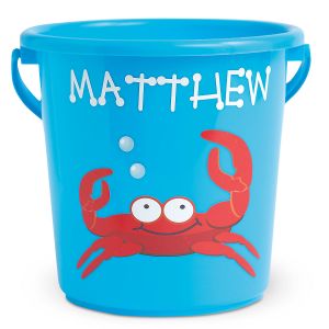 Fun-in-the-Sand Plastic Bucket-Blue-Z814520C
