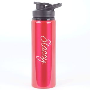 Pink Personalized Anodized Aluminum Water Bottle