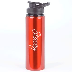 Red Personalized Anodized Aluminum Water Bottle