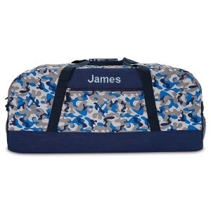 Blue Camo Personalized 30" Duffel Bag