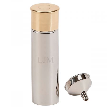Monogrammed Shotgun Shell Flask