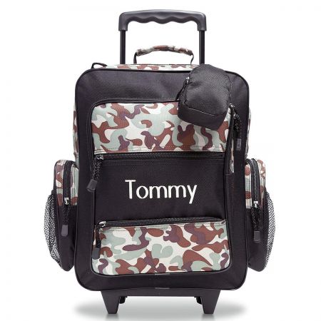 Black Camo Rolling Luggage