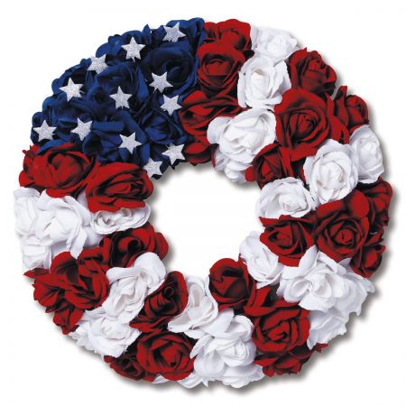 Patriotic Roses Wreath