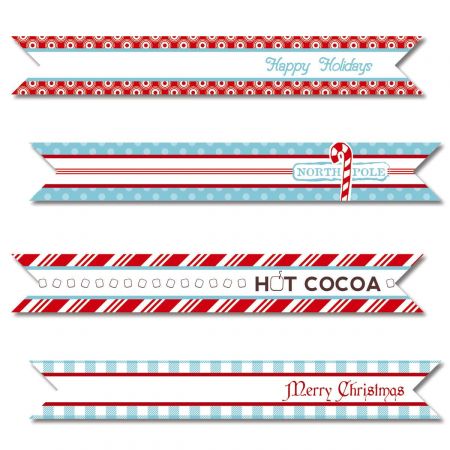 Santa Holiday Red & Blue Flags by Designer Maureen Anders