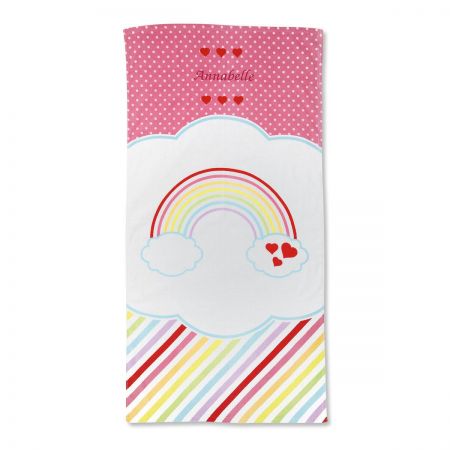 Rainbow Personalized Towel by Designer Maureen Anders