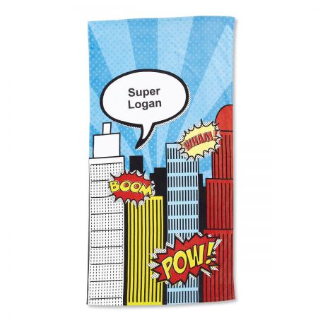 Super Hero Personalized Towel by Designer Maureen Anders
