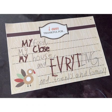 Give Thanks Placemat by Maureen Anders