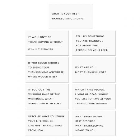 Thanksgiving Conversation Placecards by Maureen Anders