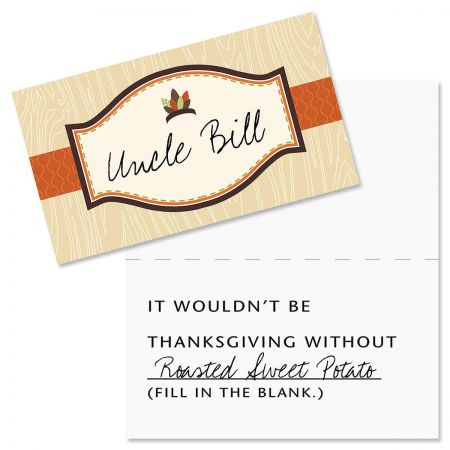 Thanksgiving Conversation Placecards by Maureen Anders