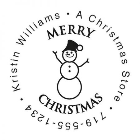 Snowman Family Christmas Round Stampers