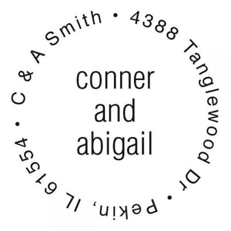 Couples Round Address Stamp