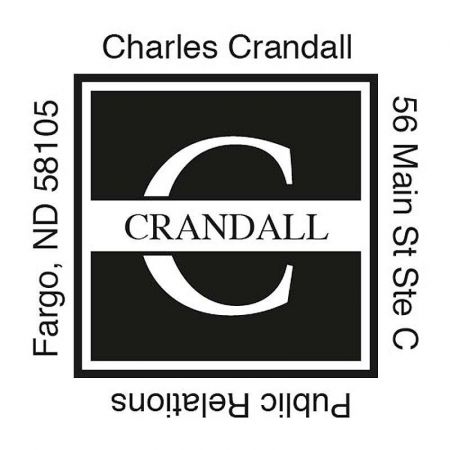 Front & Center Square Address Stamps
