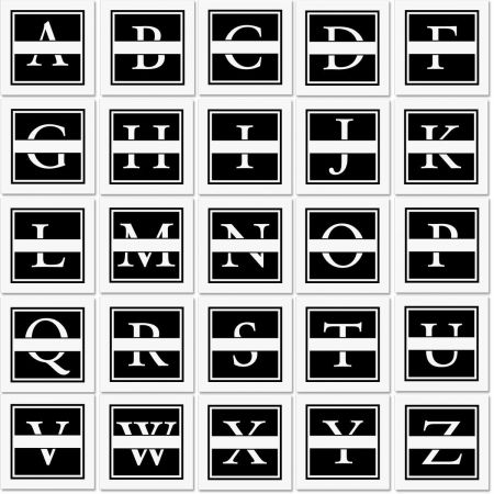 Front & Center Square Address Stamps