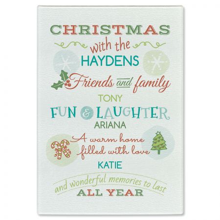 Christmas With Personalized Glass Cutting Board Lillian Vernon