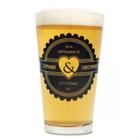 Wedding Pint Glass