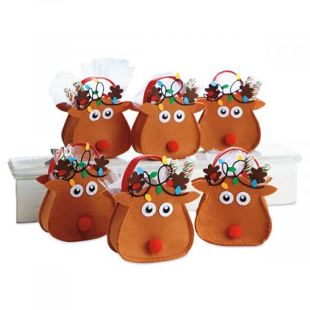 Reindeer Felt Party Treat Bags