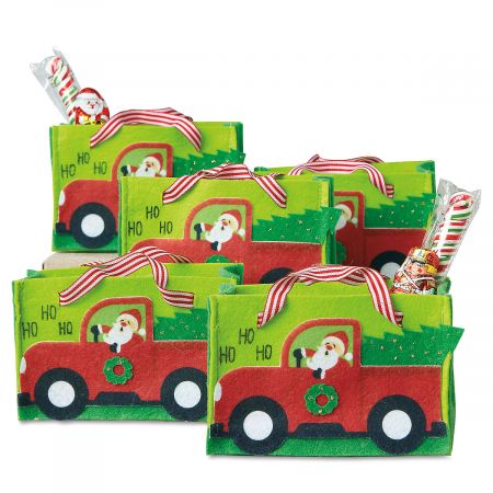 Red Pickup Felt Party Treat Bags
