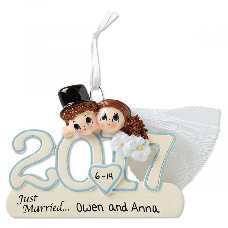 2017 Wedding Christmas Personalized Ornament