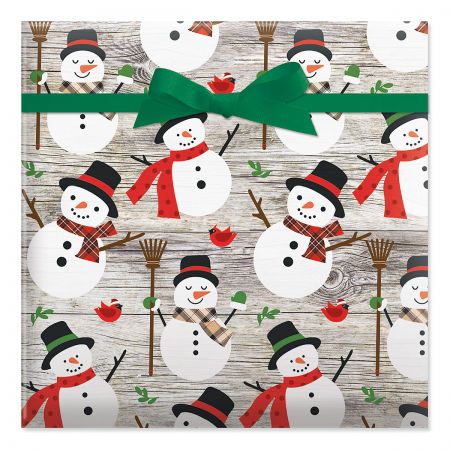 Brown Snowman Family Jumbo Wrapping Paper Roll - Set of 3, Best Price and  Reviews