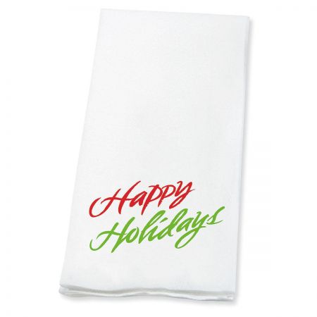 Happy Holidays Disposable Hand Towels